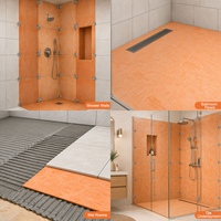 Rouleau de sous-couche imperméable ANTI 3,3 pi x 98,5 pi en tissu PE pour carrelage de grande surface, sol, mur de douche, couverture de 323 pi²