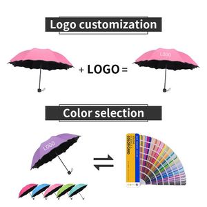 2025 <b>Large</b> 8 Ribs Rain <b>Umbrella</b> Cute Design Folding Manual Black Coated Strong <b>Umbrella</b> for Sale - Product Image 6