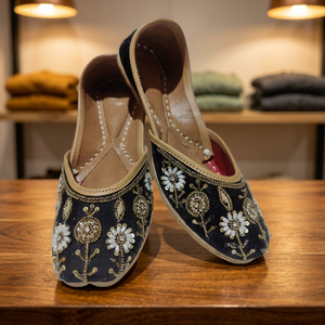 BS INTERNATIONAL Girls Fancy Embroidered <b>Toe</b> Shoes Indian Traditional Style Fashion Trend Partyware Sweat Absorbent Walking - Product Image 1