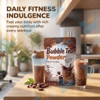 Poudre de thé aux bulles au chocolat OEM ODM, mélange protéiné, riche en protéines, faible en sucre, poudre pour boisson Boba, marque privée, 1 kg, formule personnalisée