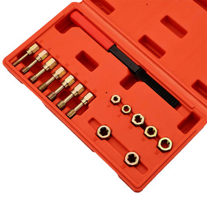 15 Pc Screw Thread Repair Kit With Taps And Dies For Auto Repair In Red Case - Product Image 1