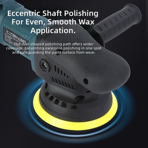 Polisseuse d'angle électrique filaire pour le detailing automobile, outil de finition de surface humide et sèche à double poignée - Product Image 3