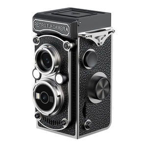 Mini caméra numérique rétro portable 1080P FHD, caméra portable à double objectif, <span class=keywords><strong>vision</strong></span> <span class=keywords><strong>nocturne</strong></span>, style reflex pour vlogging et photographie - Product Image 1