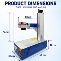 Machine de marquage laser à fibre portable de bureau 20W-200W pour métal, acier inoxydable, fer, aluminium, plaque signalétique DXF/PLT/AI