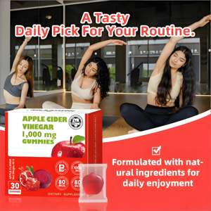 Gomitas Veganas ACV con Vino de Manzana, Ácido Fólico, Vitaminas B6 y B12, Pomegranado y Remolacha, 30 Unidades - Product Image 2