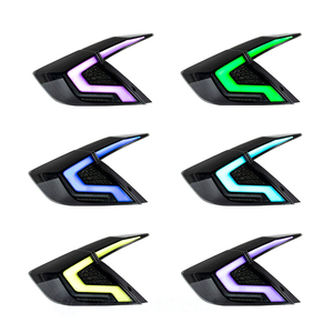 HCMOTIONZ Luces Traseras LED RGB para <span class=keywords><strong>Honda</strong></span> <span class=keywords><strong>Civic</strong></span> 2016-2021 10ª Gen Ensamblaje de Lámparas Posteriores DRL con Animación de Arranque - Product Image 3