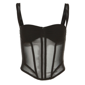 <span class=keywords><strong>Débardeur</strong></span> sexy moulant en <span class=keywords><strong>maille</strong></span> transparente avec col à nœud et baleines, nouvelle collection printemps pour <span class=keywords><strong>femme</strong></span>, vente en gros - Product Image 6