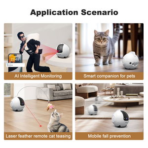 Robot de surveillance intelligent mobile pour toute la maison, caméra de surveillance des animaux de compagnie, 4MP haute définition, 166° grand angle, caméra IP Cloud - Product Image 3