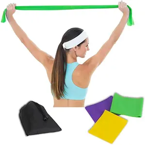 supplier customized label workout exercise fitness elastic band set theraband latex resistance bands roll for legs and butt