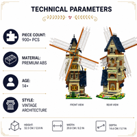 Set de Bloques de Construcción de Arquitectura Medieval Personalizado, Etiqueta Privada OEM, Ladrillos de Casa Retro MOC, Juguete STEM para Adultos, Decoración