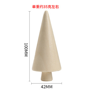 Natural Wood <b>Miniature</b> <b>Christmas</b> <b>Tree</b> 100*42MM Unfinished DIY Home Decoration Ornament - Product Image 5