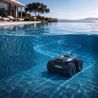 Pembersih Kolam Renang Otomatis Tanpa Kabel Addotron WiFi APP Controlled, Mesin Pembersih Kolam Renang Otomatis untuk Kolam Renang di Atas Tanah & Dalam Tanah