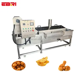 Industrial Continuous Microwave Frying Machine Chicken Nuggets Potato Chips French Fries Onion Peanut Groundnut Frying Machine