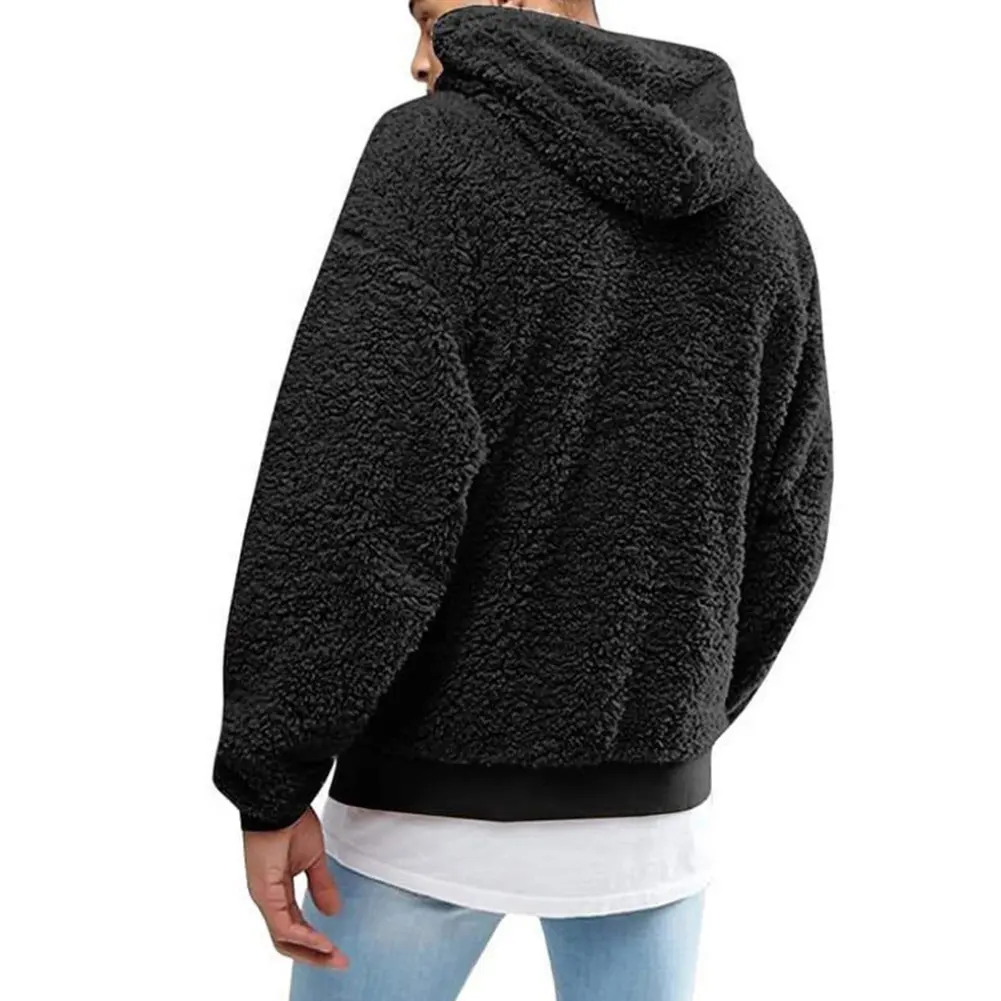 Vrouwen Hooded Trui Lam Fleece Jasje Warme Pluizige Heren Hoodie Sweater Jas Jumper Winter Plain White Thermische Hoodies