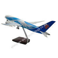 Modèles d'avions Boeing 787 AIR à l'échelle 1:130 (43 cm) avec roues et lumières LED, design personnalisé de luxe, en vente