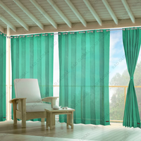 Rideaux d'extérieur en HDPE à œillets, 150 GSM, avec protection UV, tissu résistant aux intempéries et style élégant pour balcons et patios