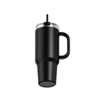 Gobelet isotherme personnalisé en acier inoxydable de 40 oz avec poignée, isolation sous vide 12-24h, vente en gros, pour la rentrée scolaire, anti-fuite