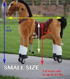 पशु घोड़ा खिलौना पर यांत्रिक सवारी करने के लिए सबसे अच्छा प्रचार, छोटे घोड़े चलने वाले पशु खिलौना - Product Image 6