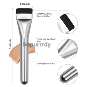 Brocha de Maquillaje Personalizada con Logotipo, Brocha Plana Ultrafina Premium para Base, Sin Absorción de Polvo, Brocha Líquida Sin Costuras, Brocha Transparente para Maquillaje - Product Image 4