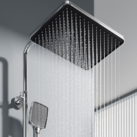 Ensemble de douche thermostatique mural moderne de haute qualité, électroplaqué, avec affichage numérique LED, ensemble de douche polyvalent en laiton