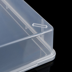 PP Transparente Rechteckige Plastik-Aktenbox Schreibtisch-<span class=keywords><strong>Organizer</strong></span> Aufbewahrungsbox mit Deckel Staubdicht Modernes Design Verschiedene Spezifikationen - Product Image 3