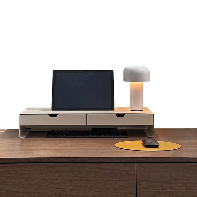 Computer Riser Stand Monitor Stand Office Workstation Desktop Drawer Storage Rack Metal Drawer Organization