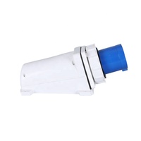 Prise murale industrielle IP67 3 broches 220V 63A, prise d'entrée industrielle 2P+T, prise femelle fixe