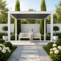 Pergola Veranda Esthétique, Protection UV, Minimaliste, Prête aux intempéries, Sur mesure, Blanche, pour un style de vie luxueux