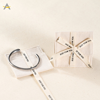 Auralux Nouveau Design Écologique Beige Biologique Toile Coton Bijoux Pochette Sac