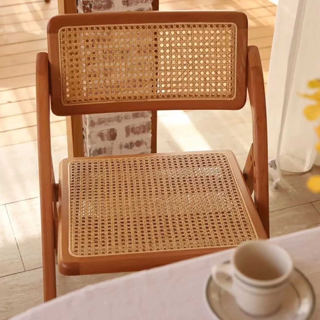 Yüksek kaliteli Modern su geçirmez katlanır restoran mobilya Rattan sandalyeler ofis ev otel için yemek odası