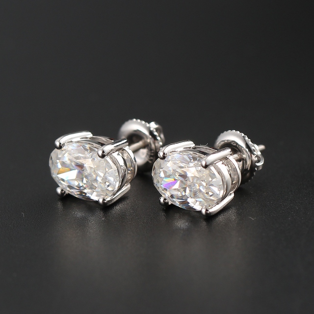 MaiYi Hot Sale Diamond Earring 18K White Gold Lab Grown Diamond Studs Earrings for Women