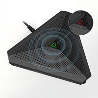 Microphone de conférence USB omnidirectionnel mini portable triangulaire pour réunions de bureau, enregistrement médical et hospitalier