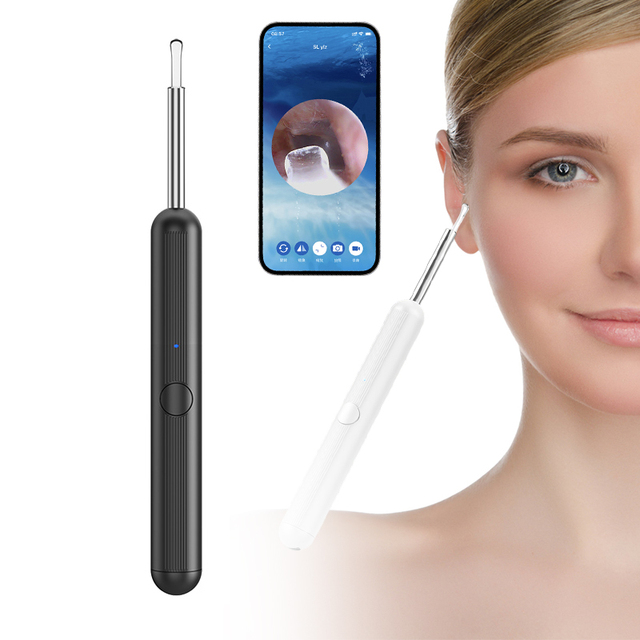 Wireless Ear Wax Cleaner with Camera Safe Earwax Removal Endoscope with Camera Luminous Otoscope Ear Cleaning Tools Ear Care