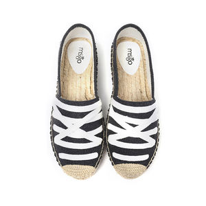 <span class=keywords><strong>Espadrilles</strong></span> à semelle compensée basse et en tissu, pour femmes, chaussures plates et rondes à lacets, à la mode, nouvelle collection 2022 - Product Image 2