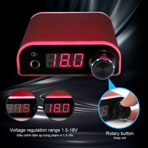 Fuente de Alimentación Digital Recargable para Máquina de Tatuar, Controlador Portátil para Uso con Pluma Rotativa de Tatuaje - Product Image 5
