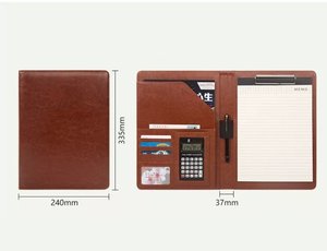 A4 PU Da Hội Nghị Thư Mục Danh Mục Đầu Tư Kinh Doanh Padfolio Với Máy Tính - Product Image 4