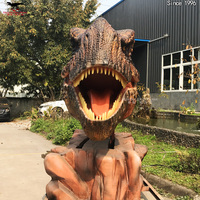 Dinosaure T-Rex Animatronique Réaliste en Résine pour Décoration Intérieure/Extérieure de Musées et Parcs, avec Rugissement Réaliste