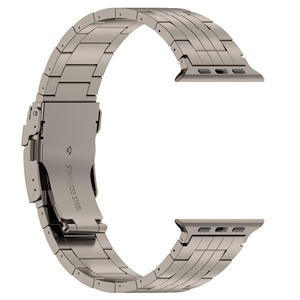 <span class=keywords><strong>Bracelet</strong></span> de luxe en <span class=keywords><strong>titane</strong></span> à cinq maillons pour <span class=keywords><strong>Apple</strong></span> <span class=keywords><strong>Watch</strong></span> Series 9 8 7 6 5 4 SE, respirant, 22 mm, compatible avec les montres 42 mm, 44 mm, 45 mm, 49 mm - Product Image 1