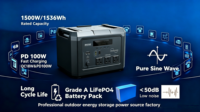 Station d'alimentation portable pour l'extérieur avec panneau solaire et recharge automobile, batterie LiFePO4, système de stockage d'énergie solaire domestique