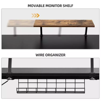 Grande étagère de bureau en bois au Design moderne, bureau de direction, Table de bureau avec Table d'appoint