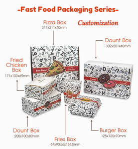 Hot Bán Tùy Chỉnh Cấp Thực Phẩm Takeaway Gà Chiên Hộp Dùng Một Lần Nhanh Chóng Thực Phẩm Lá Bao Bì Dập Nổi Cho Chiên Gà Chip - Product Image 5