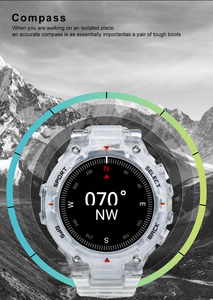 Rugged Outdoor Sport Smart Watches 1.45 Inch Smartwatch <b>Heart</b> Rate Monitor Fitness ECG Ip68 Waterproof Smart Watch Smart Watch R - Product Image 5