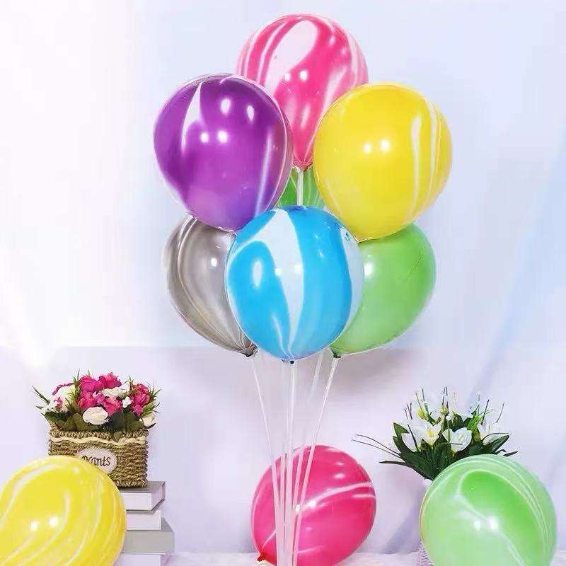 Wholesale 10-inch 2.2-gram Agate Round Printed Balloons Set for Party Supplies Children's Parties Helium-Filled
