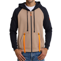 Cardigan à capuche zippé pour homme avec plusieurs poches, veste décontractée de sport à capuche pour le printemps et l'automne, idéale pour le quotidien