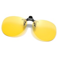 Lunettes de soleil à clipser rectangulaires légères avec vision nocturne Protection UV400 Confortables pour hommes et femmes