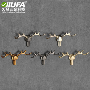 Ganchos de pared con forma de asta de ciervo, de aleación de zinc, para colgar en la entrada o la sala de estar. - Product Image 4