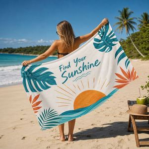 Wholesale Oem Digital Printed <b>Beach</b> Towel for Promotional Business Travel <b>Gift</b> Personalized Custom Cotton Towels - Product Image 1