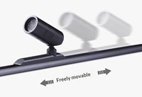 Spots LED sur rail en aluminium ultra-compactes certifiées ETL avec puces COB, magnétiques et sécurisées pour les vitrines de musées et de bijouteries
