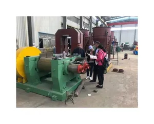 Waste Tires Cracker Mill/Double-Rollers Rubber Crusher /Waste Tyre Recycling Machine Line