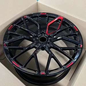 <span class=keywords><strong>Jantes</strong></span> forgées A6061-T6 personnalisées à rayons multiples avec ligne rouge, 19 20 21 22 pouces, 5x114.3 5x130, légères, concaves, pour voitures de course - Product Image 5